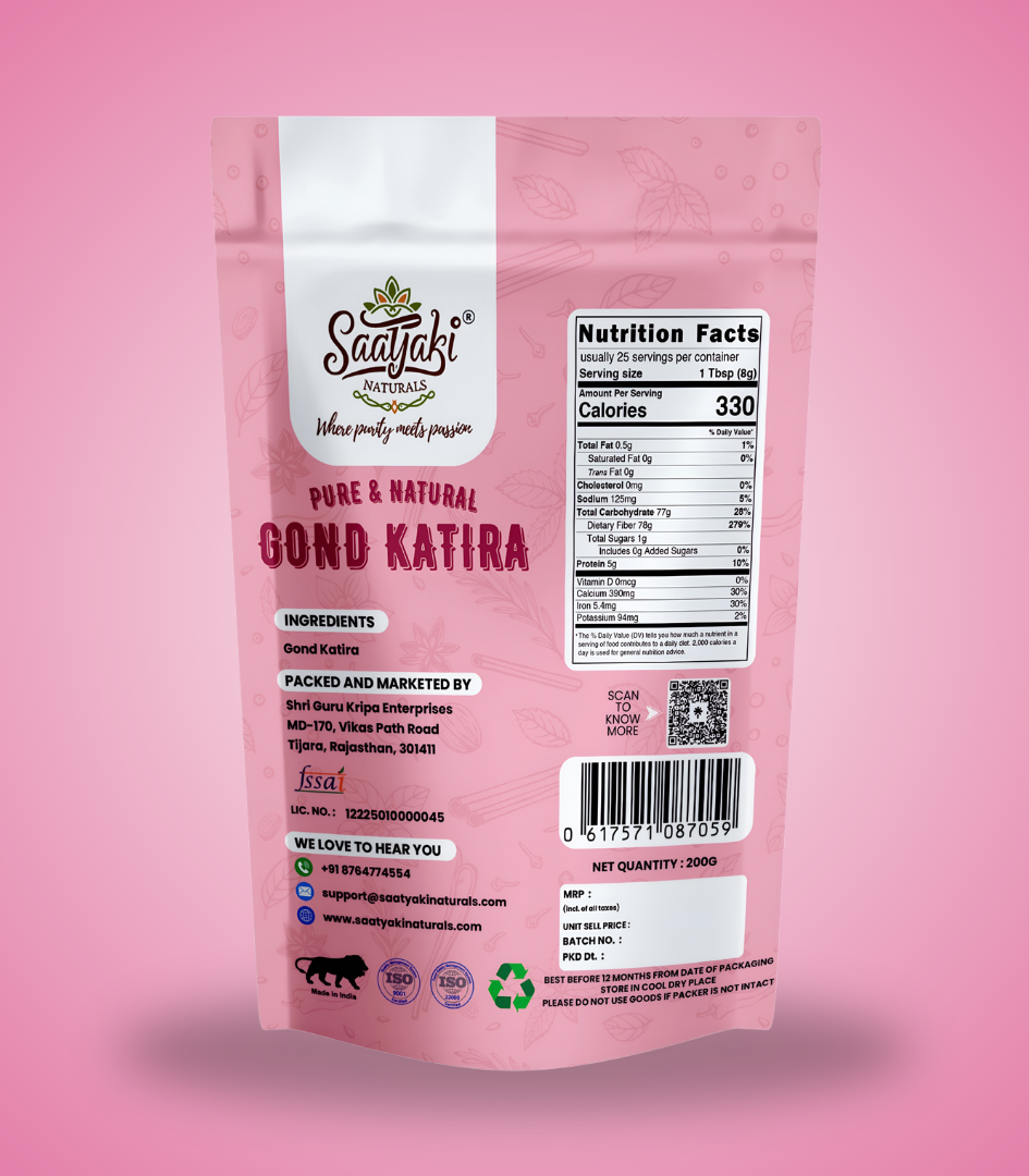 Pure Gond Katira - 100% Pure Edible Gum