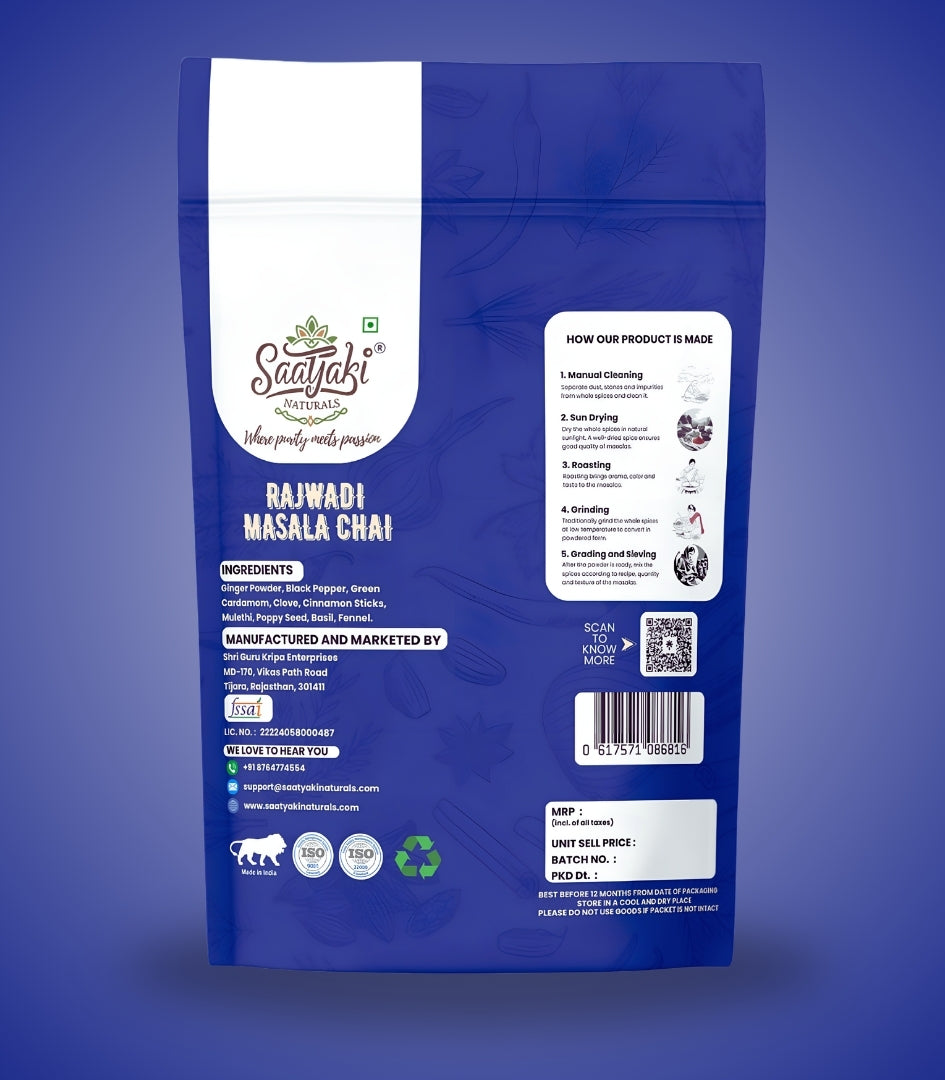 Rajwadi Chai Masala - Authentic Royal Tea Masala Mix