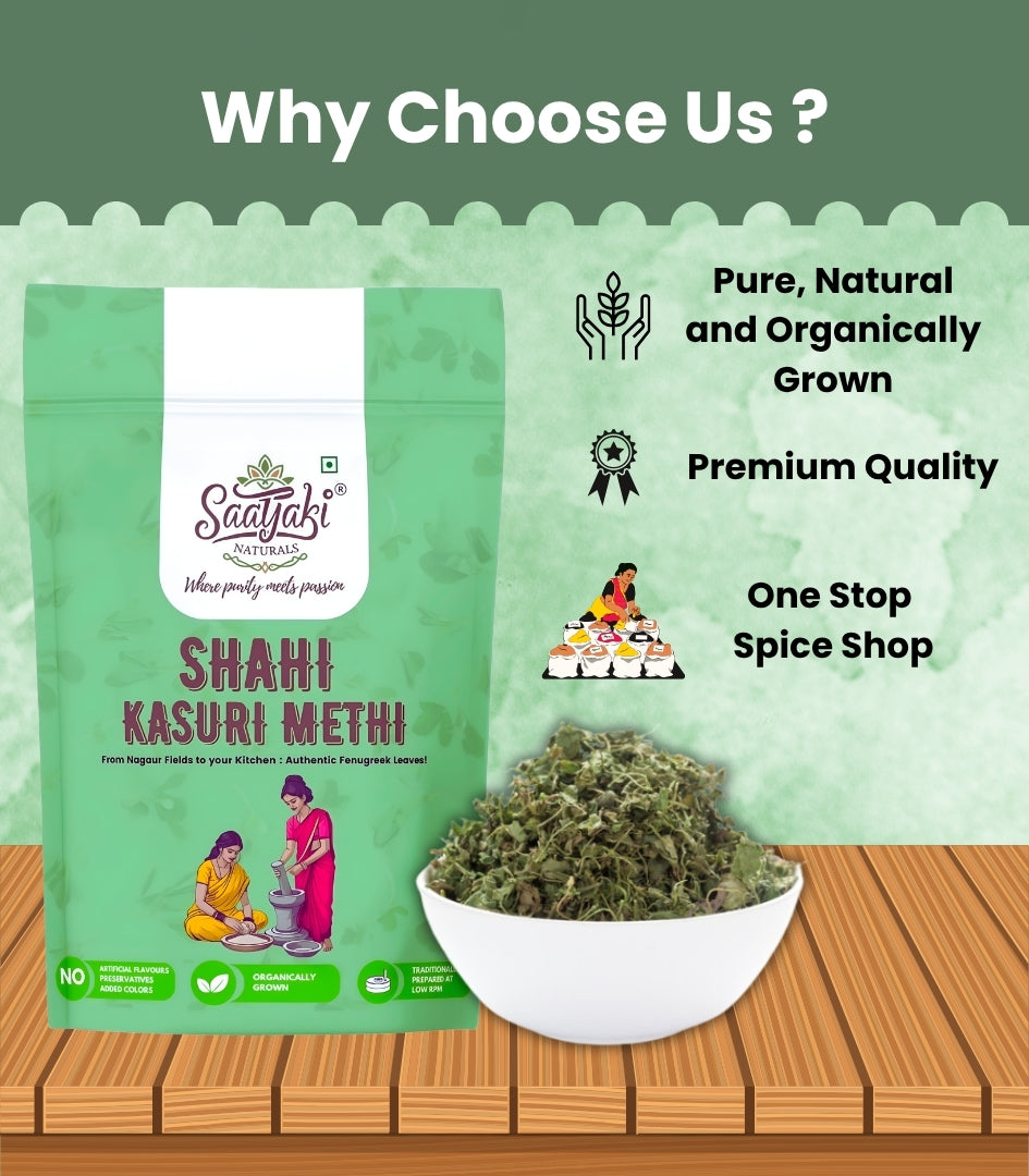 Shahi Kasuri Methi - Premium Dried Fenugreek Leaves