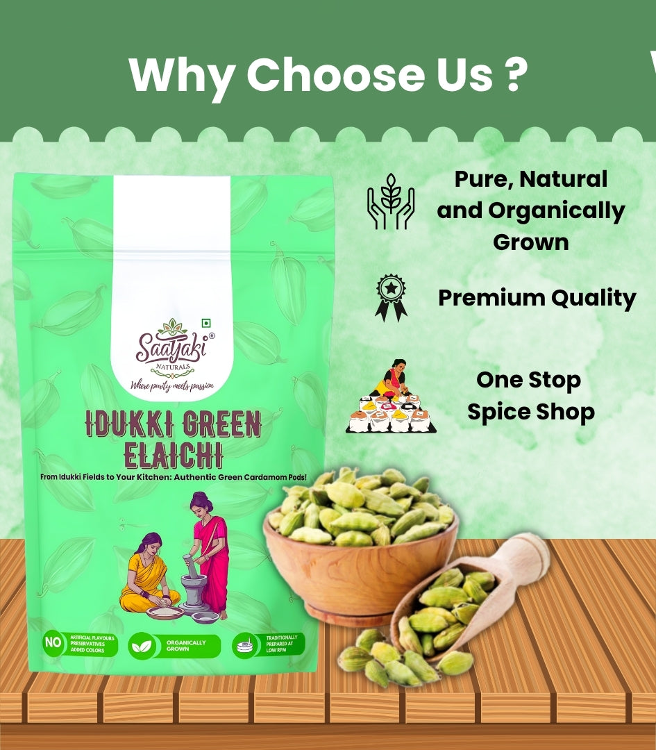 Idukki Green Elaichi - Premium Green Cardamom Pods