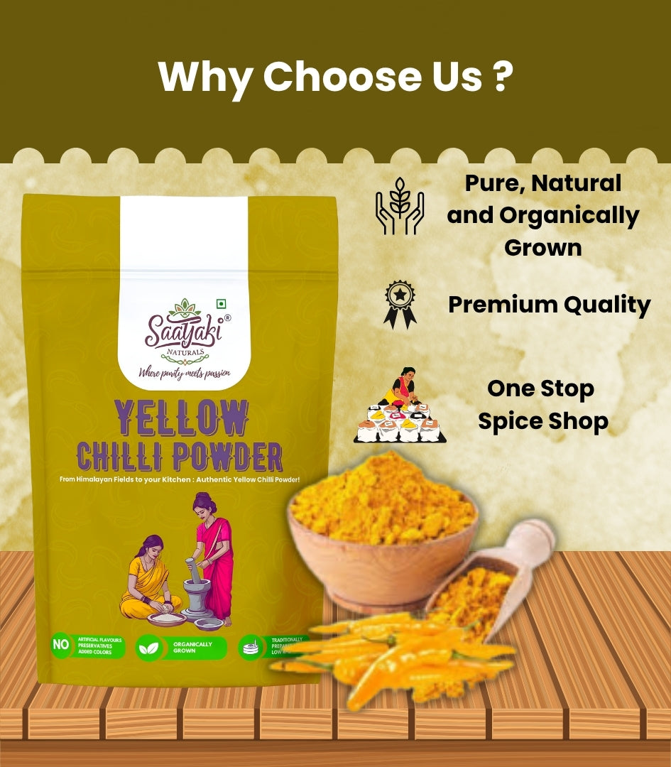 Himalayan Yellow Chilli Powder -Authentic Pili Mirch Powder