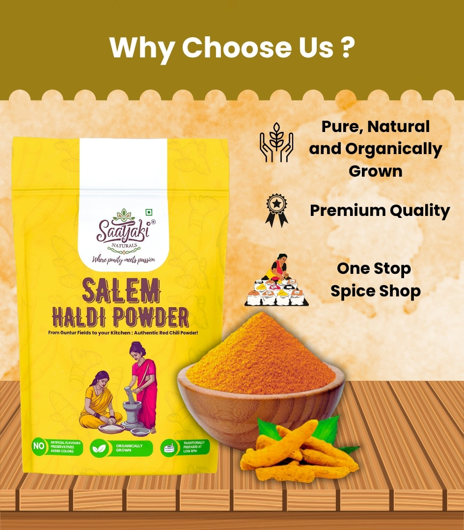 Salem Haldi Powder - Premium Organic Turmeric