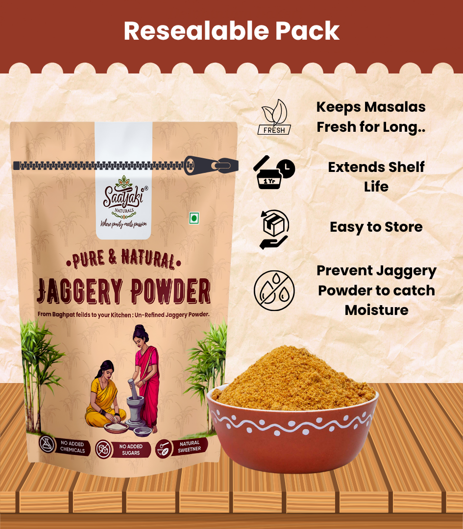 Organic Jaggery Powder - Pure Desi Gur Powder