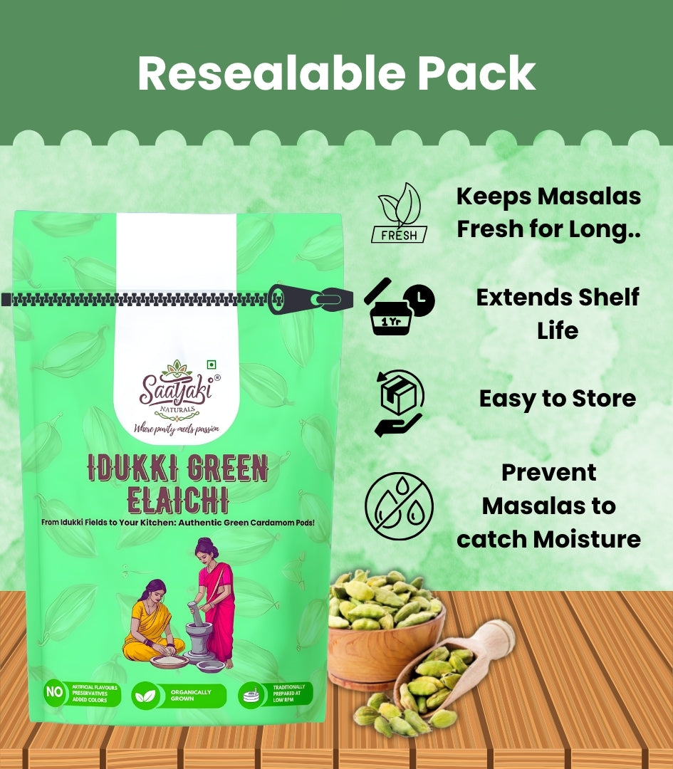 Idukki Green Elaichi - Premium Green Cardamom Pods