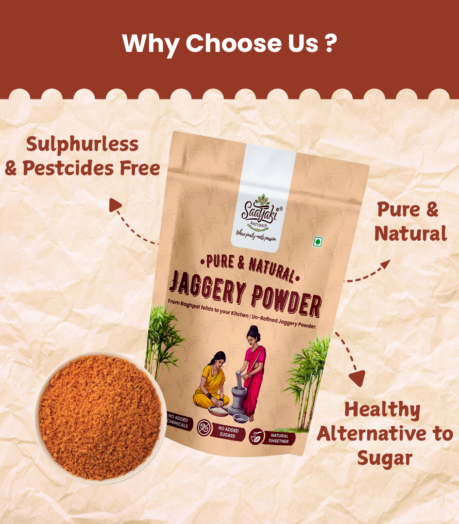 Organic Jaggery Powder - Pure Desi Gur Powder