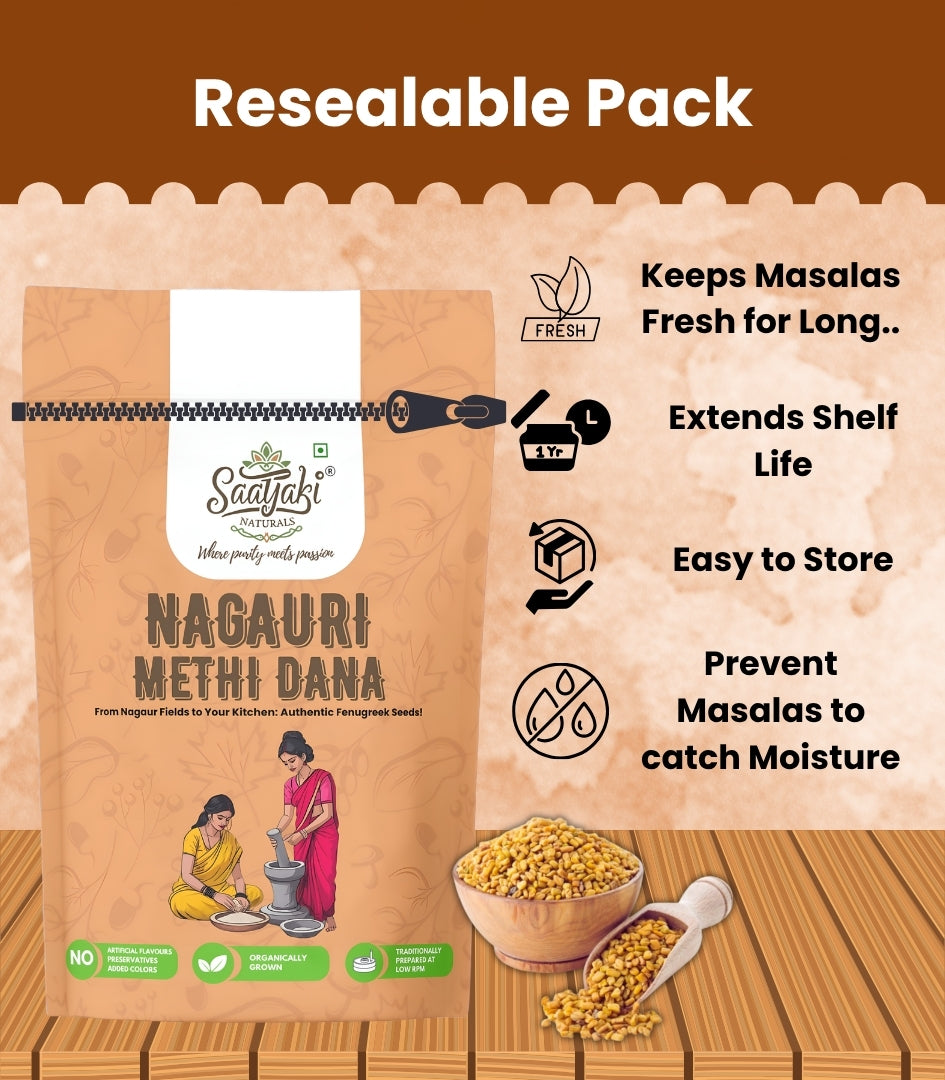 Nagauri Methi Dana - Premium Bold & Clean Fenugreek Seeds