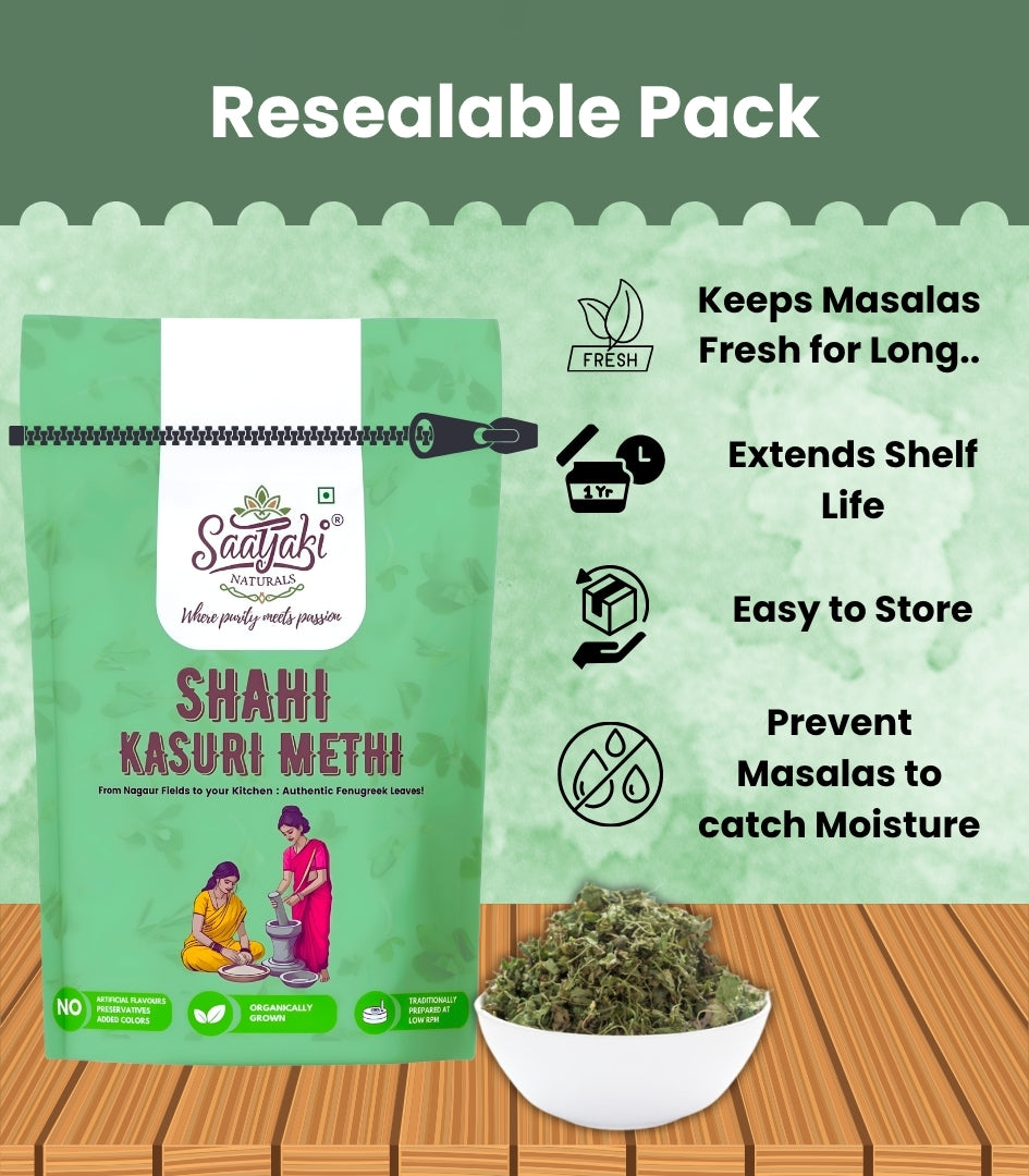 Shahi Kasuri Methi - Premium Dried Fenugreek Leaves