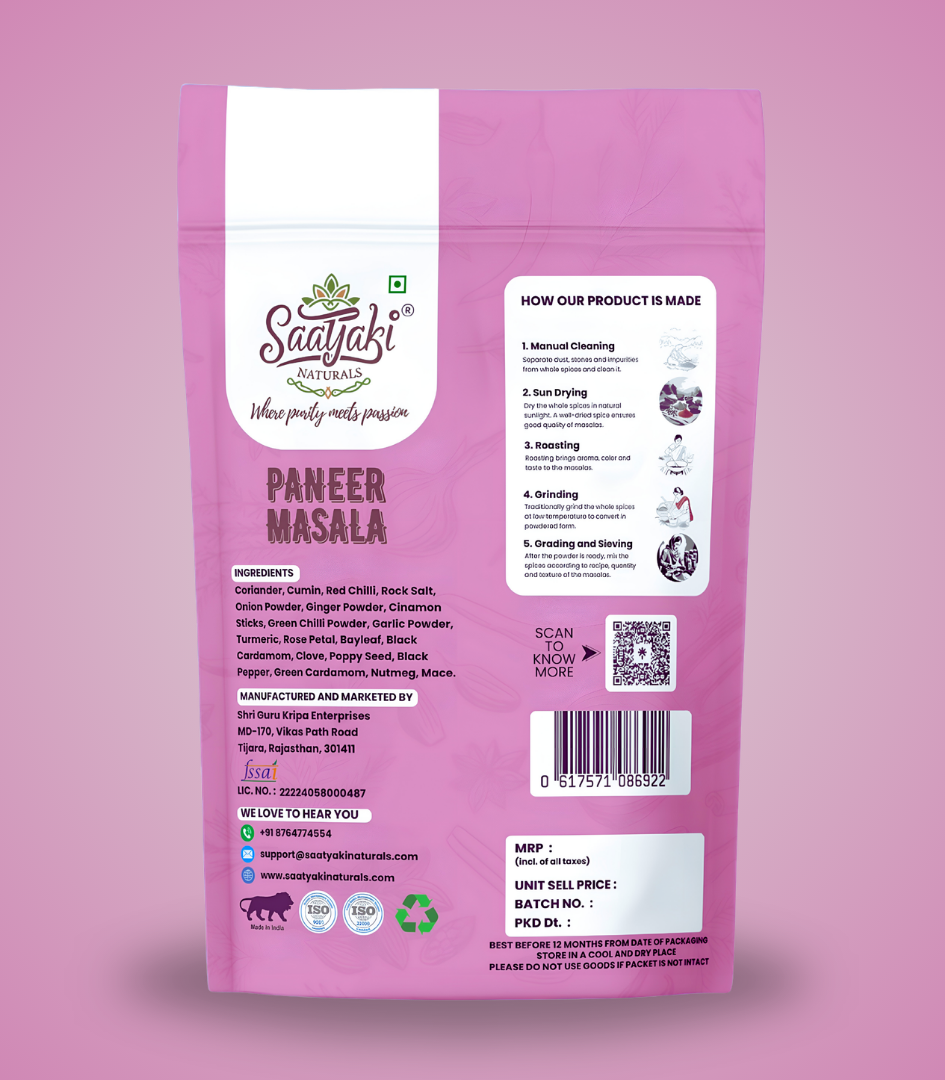 Dilli Style Paneer Masala - One Spice Mix for All Paneer Dishes