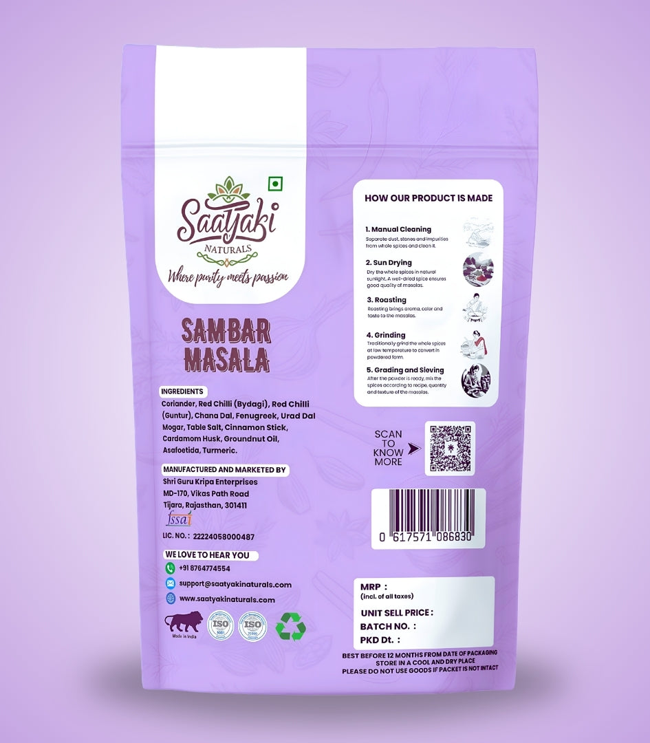 Kerala Style Sambar Masala - Authentic South Indian Spice Mix