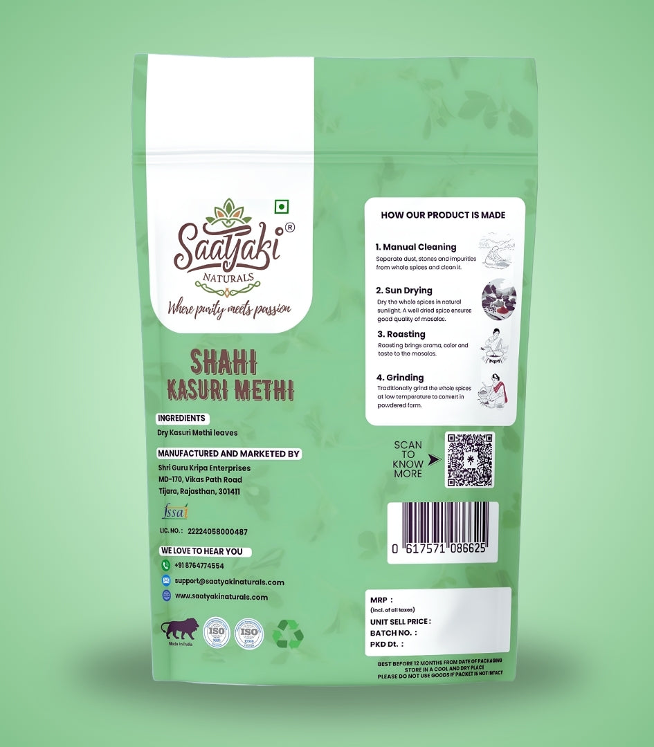 Shahi Kasuri Methi - Premium Dried Fenugreek Leaves