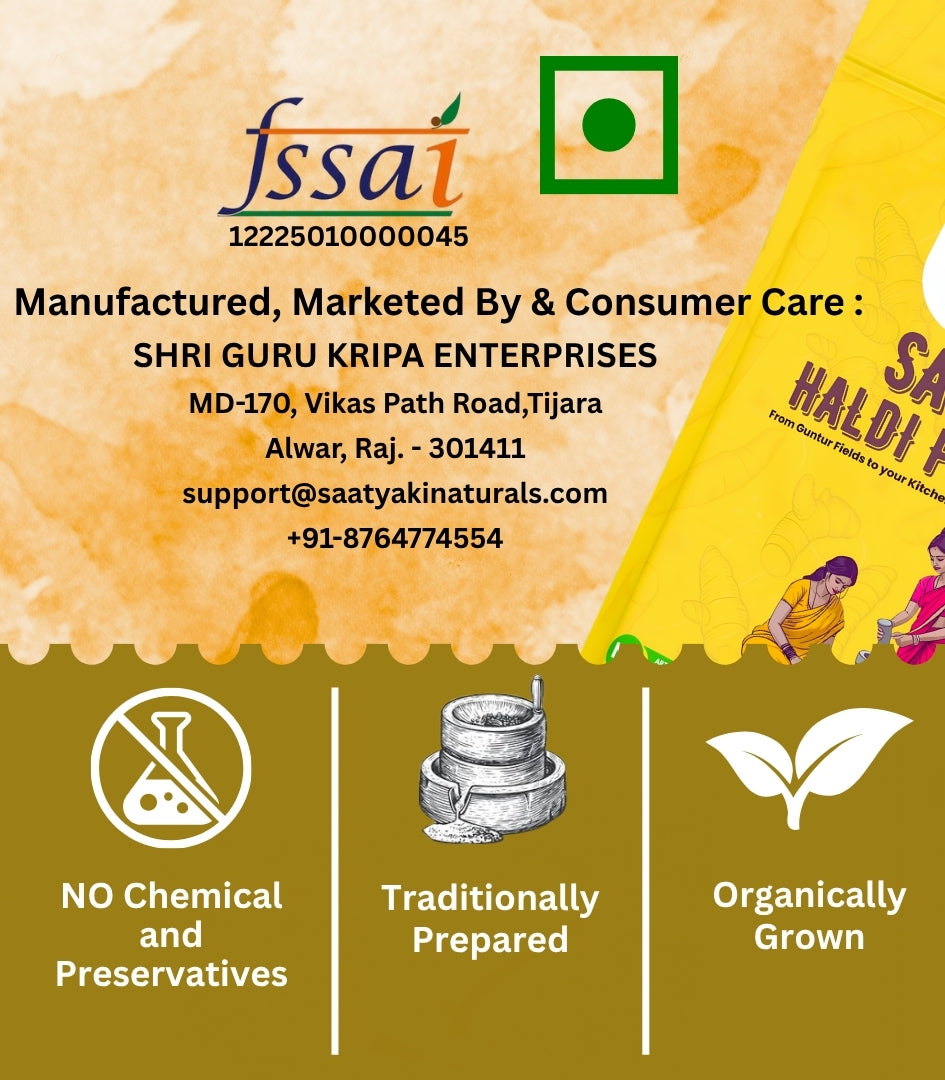 Salem Haldi Powder - Premium Organic Turmeric