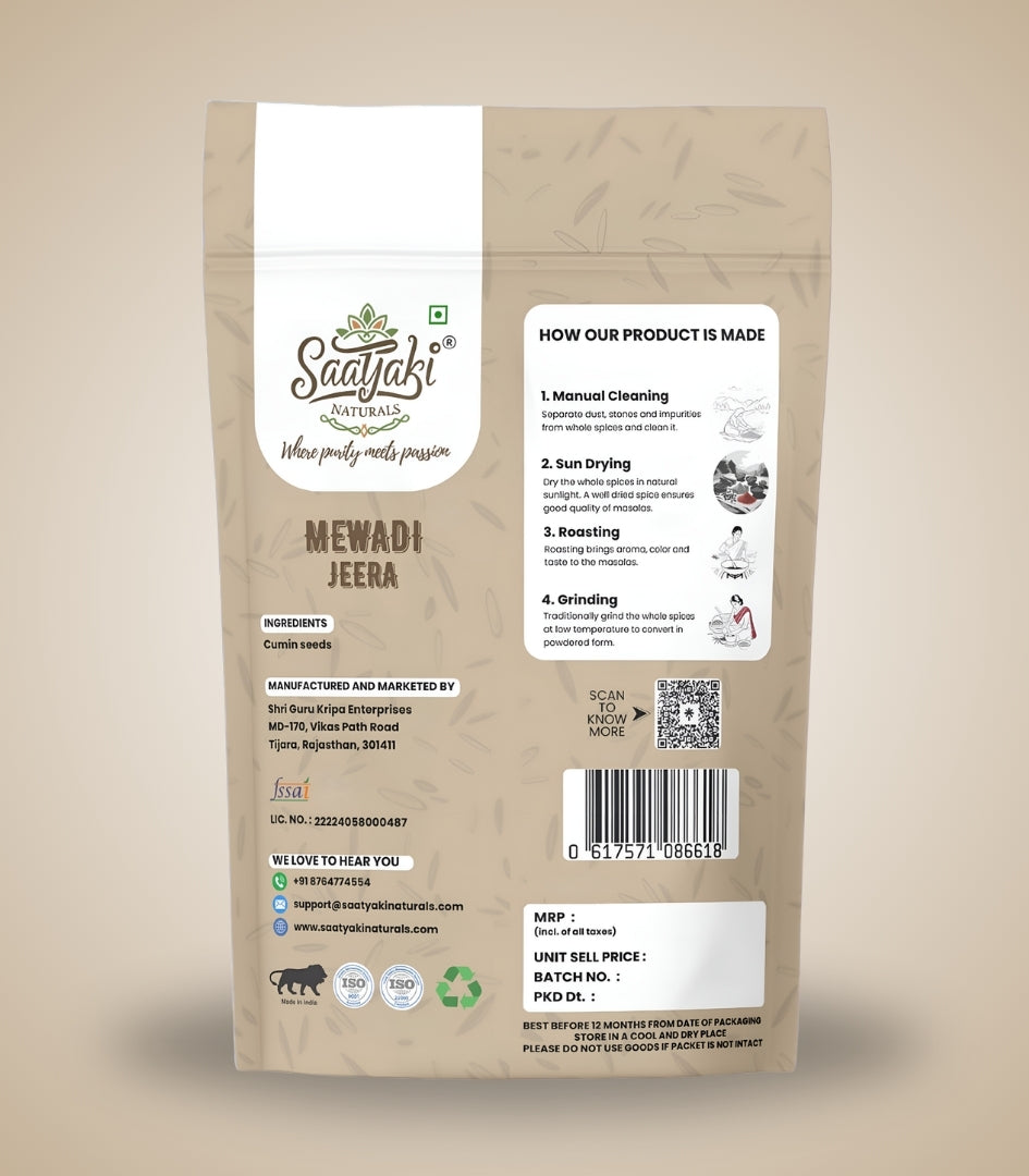 Mewadi Jeera - Premium Organic Cumin Seeds