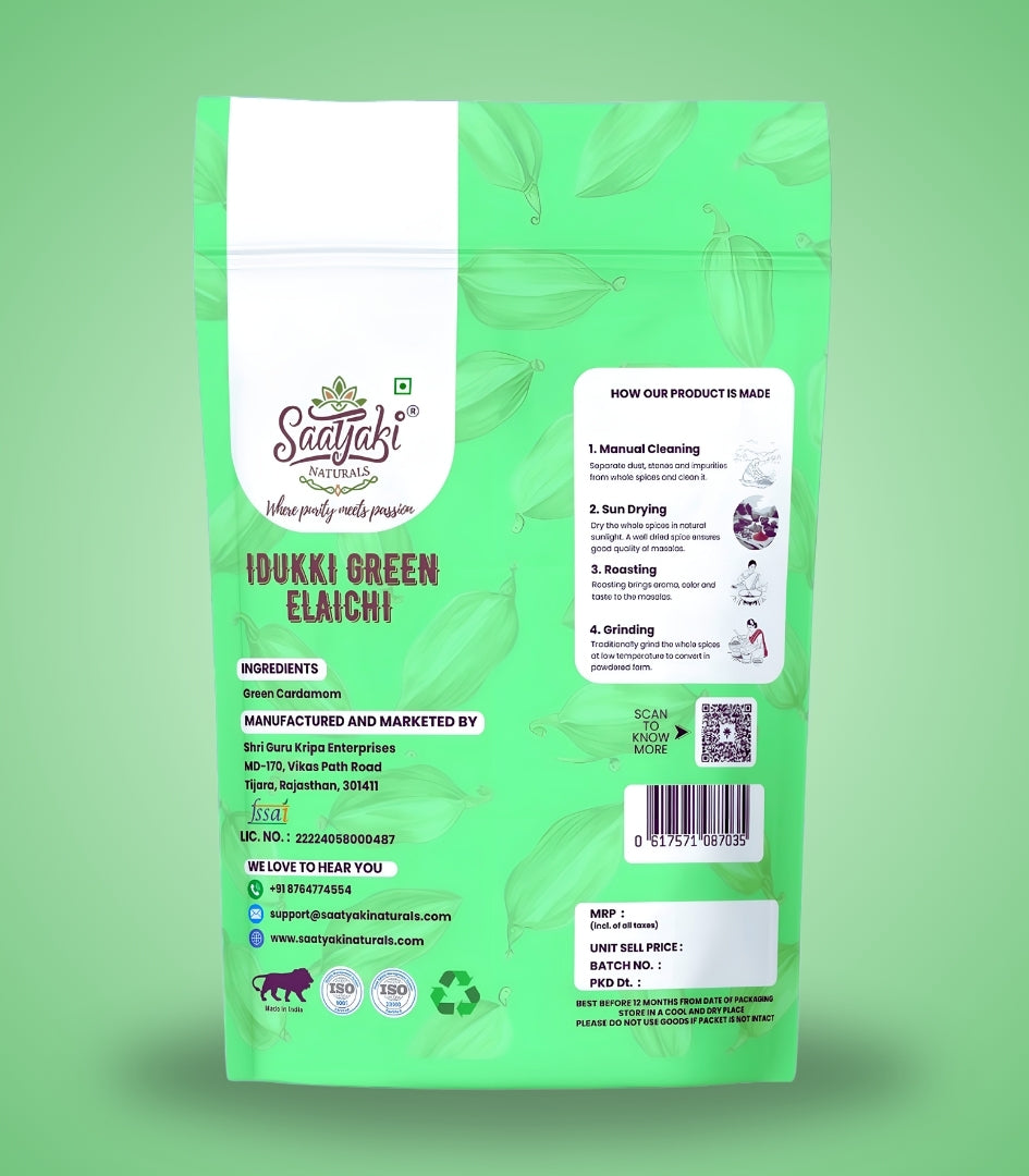 Idukki Green Elaichi - Premium Green Cardamom Pods